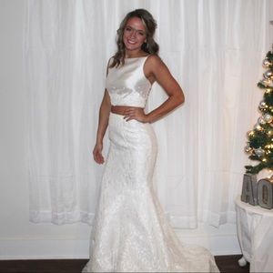 Sherri hill white long dress